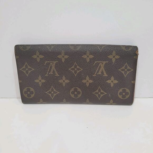 Authentic LOUIS VUITTON LV Vintage Monogram Sarah Wallet Envelope Leather Large - Picture 2 of 13